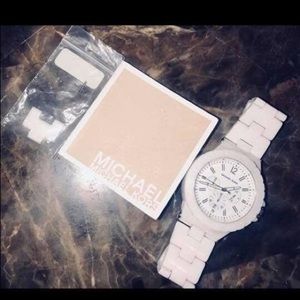 Authentic white MK watch